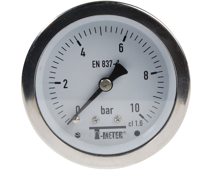 Full SS pressure gauge 1626 dry axial Ø63 1/4'' Class1,6 0/1,6bar